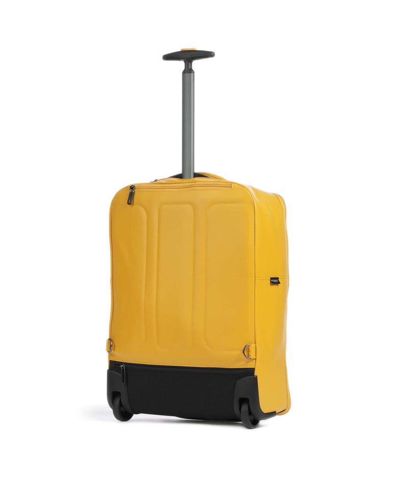 Mandarina Duck Eco Coated Backpack with wheels duck yellow