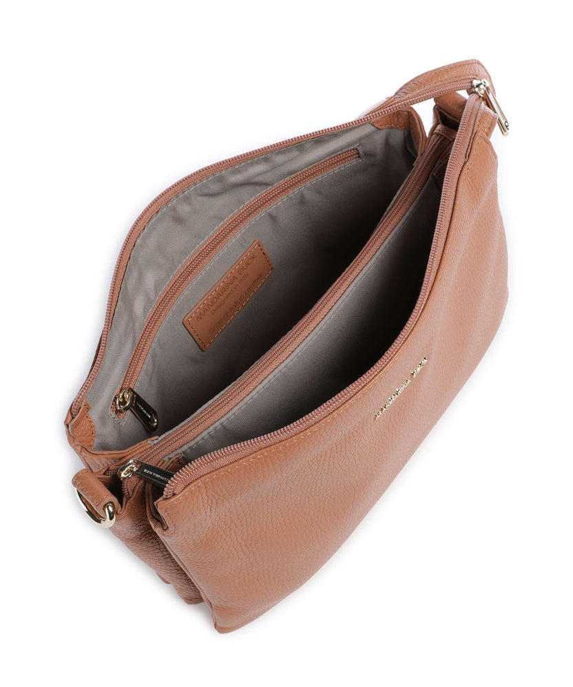 Mandarina Duck Mellow Leather Crossbody bag pecan nut