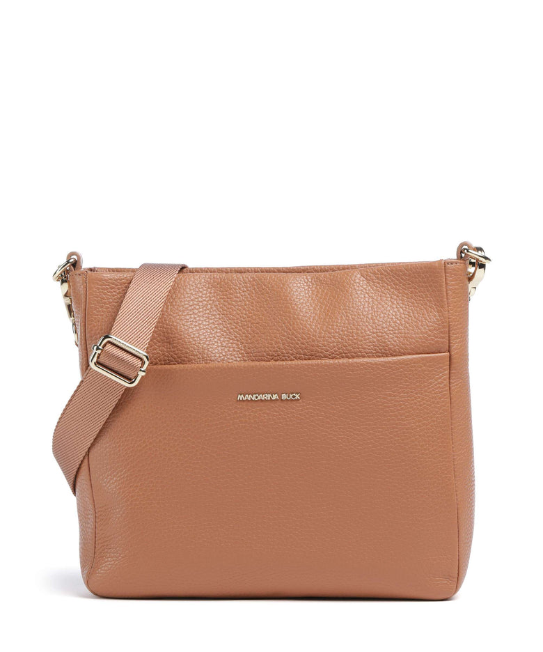 Mandarina Duck Mellow Leather Crossbody bag pecan nut