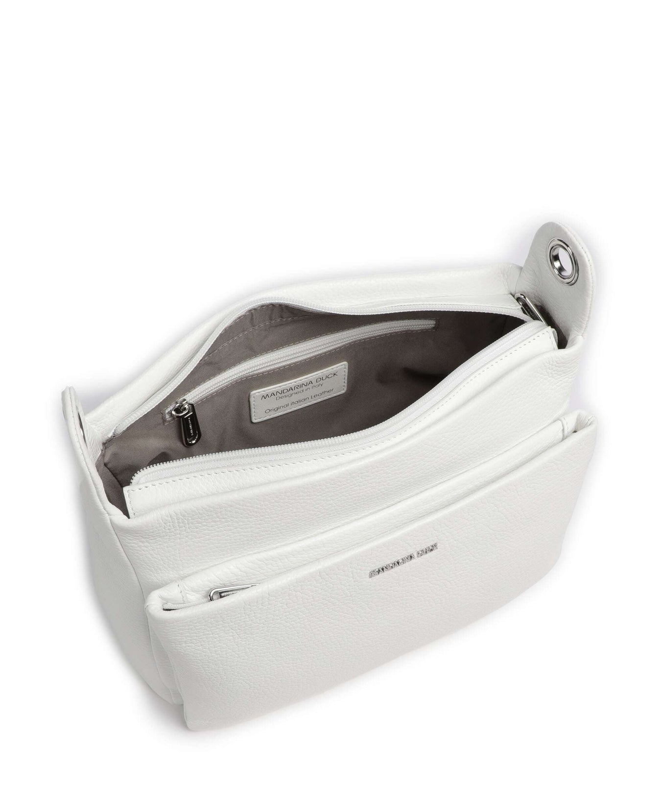 Mandarina Duck Mellow Leather Shoulder bag blanc