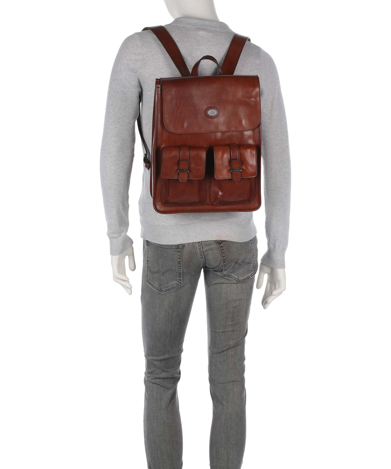 The Bridge Isaia Backpack marrone/rut scamosciato opaco