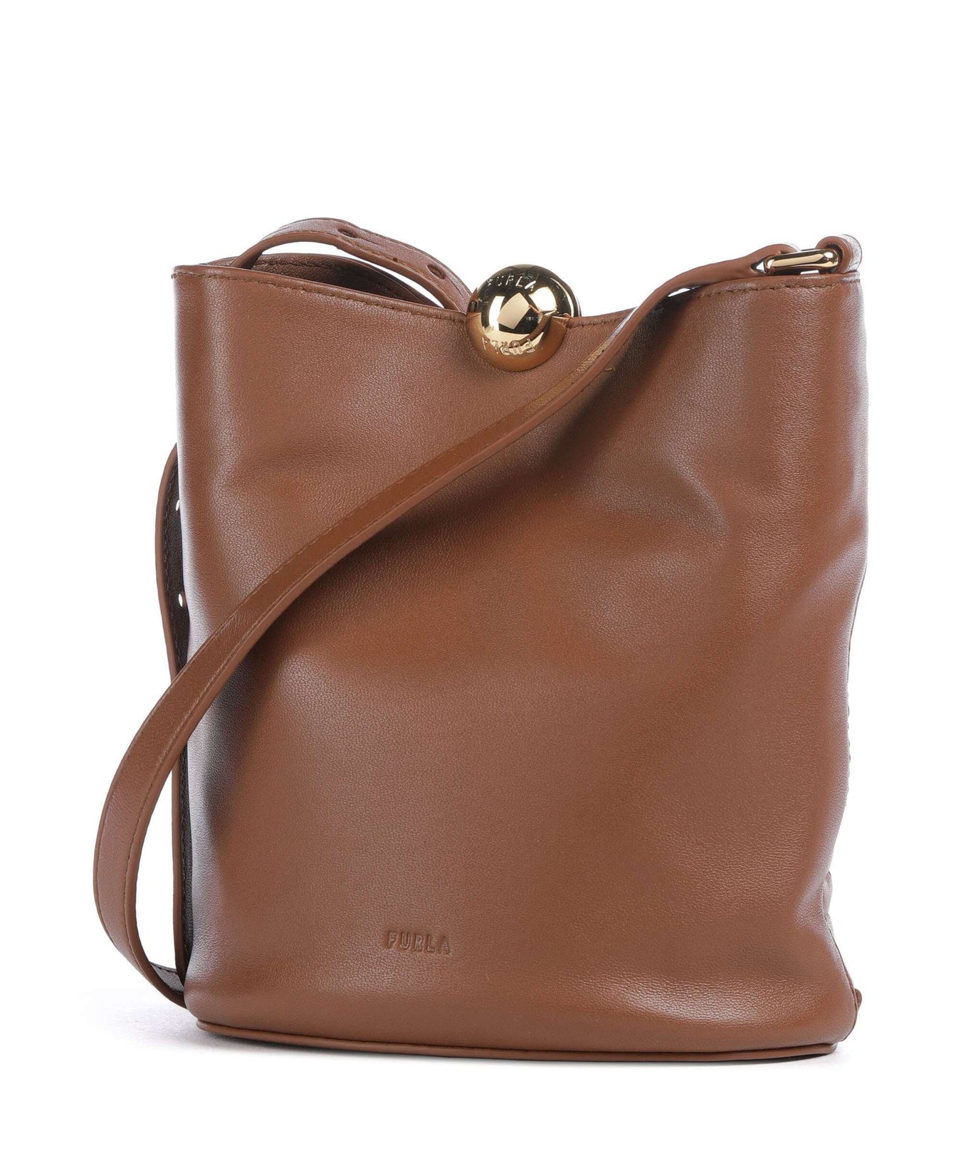 Furla Sfera Soft Mini Bucket bag cognac