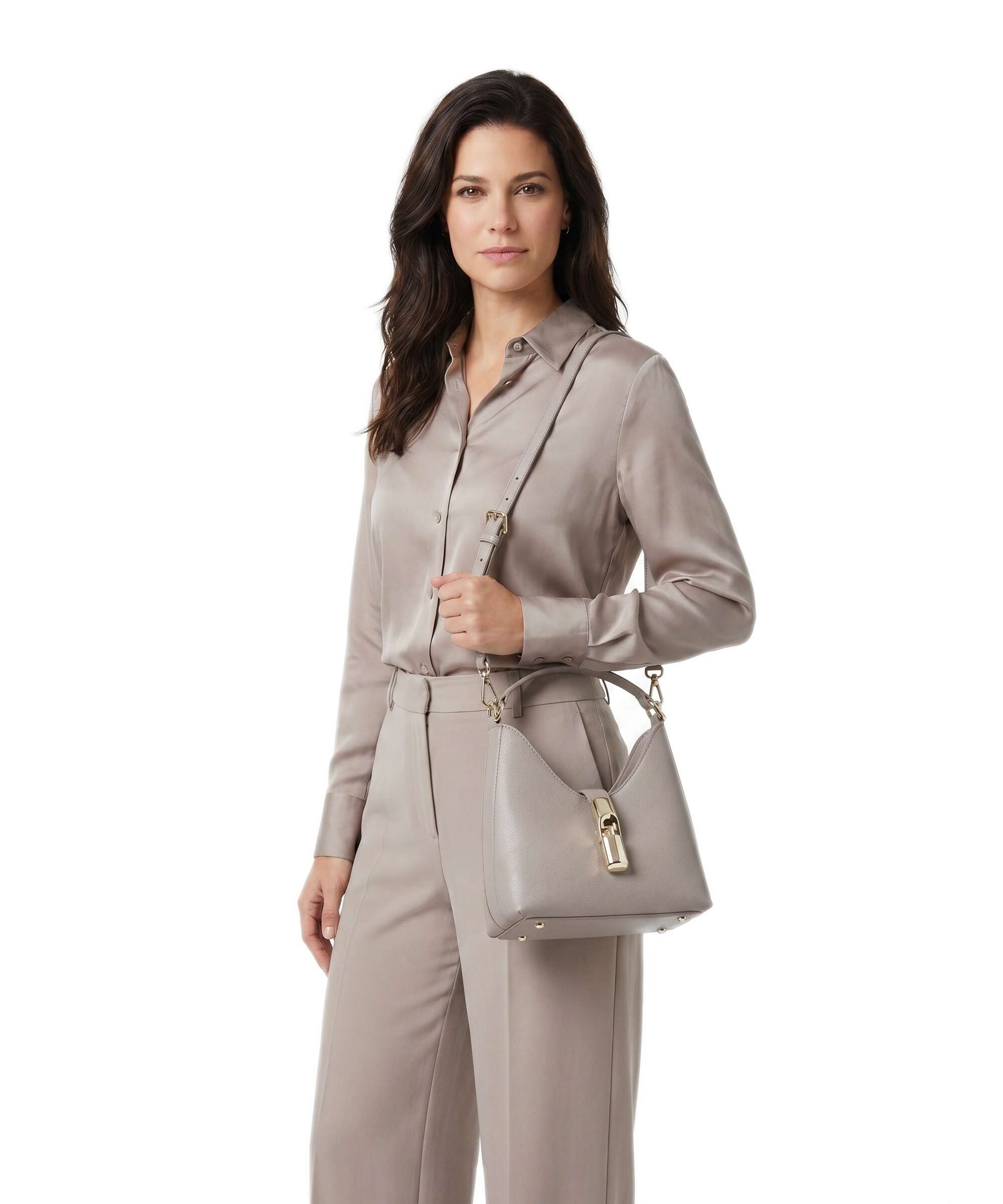 Furla Iride Mini Crossbody bag cachemire gray