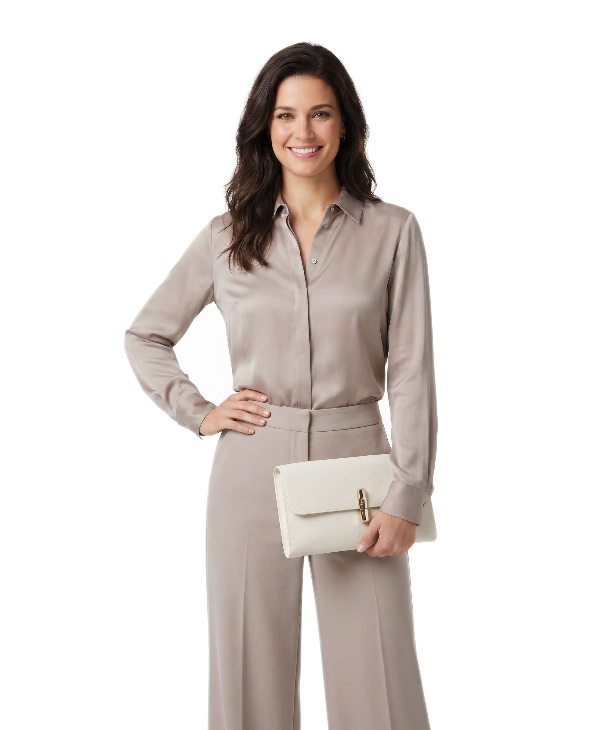 Furla Iride Clutch bag panna