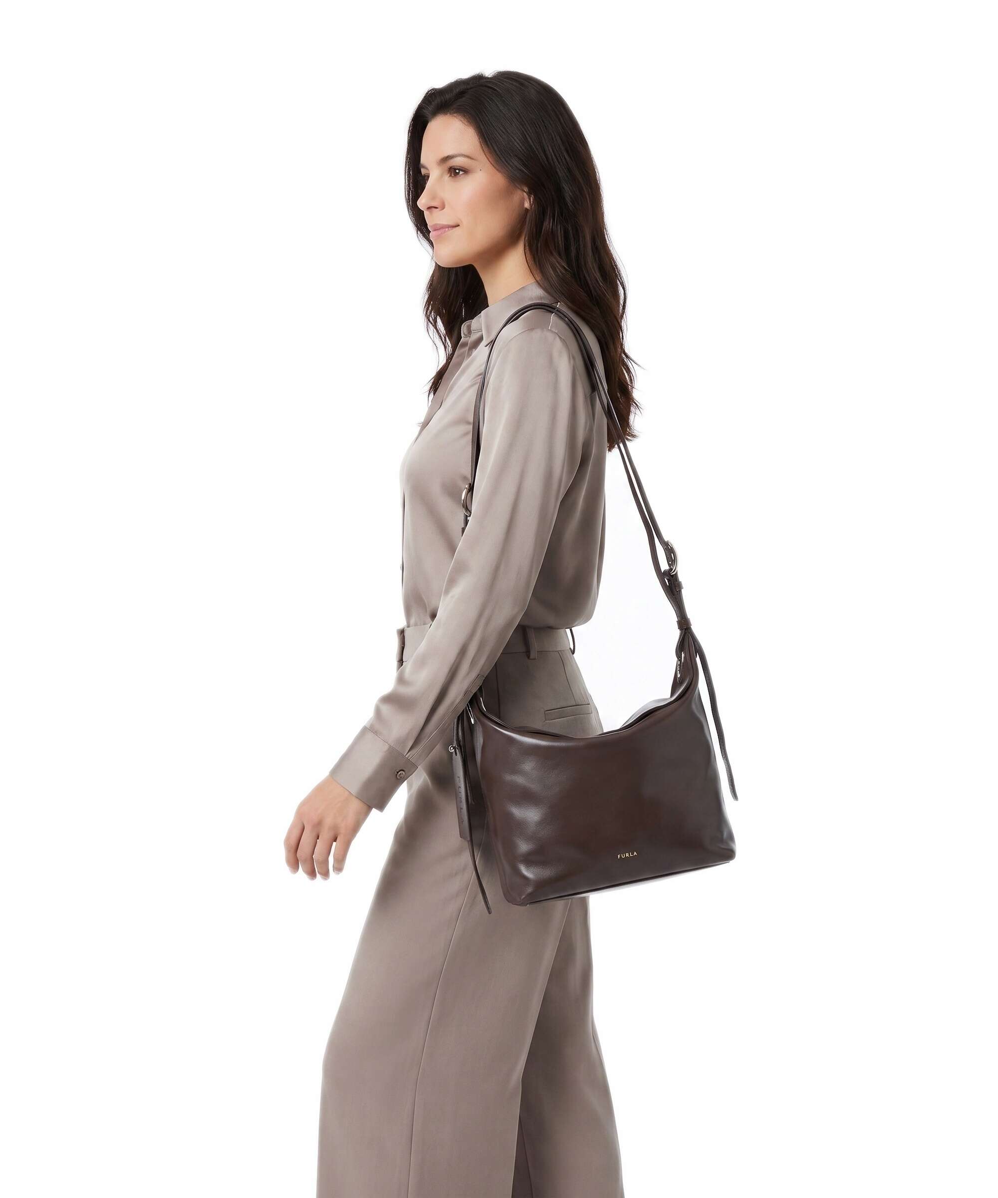 Furla Ginevra M Hobo bag espresso