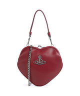 Vivienne Westwood Belle Heart Frame Re-Vegan Grain Taška přes rameno red