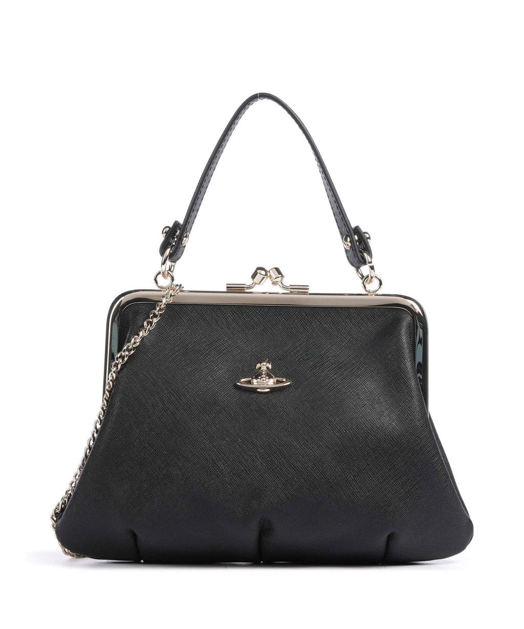 Vivienne Westwood Granny Frame Saffiano Crossbody bag black