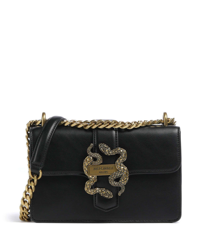 Just Cavalli Iconic Snakes Shoulder bag black
