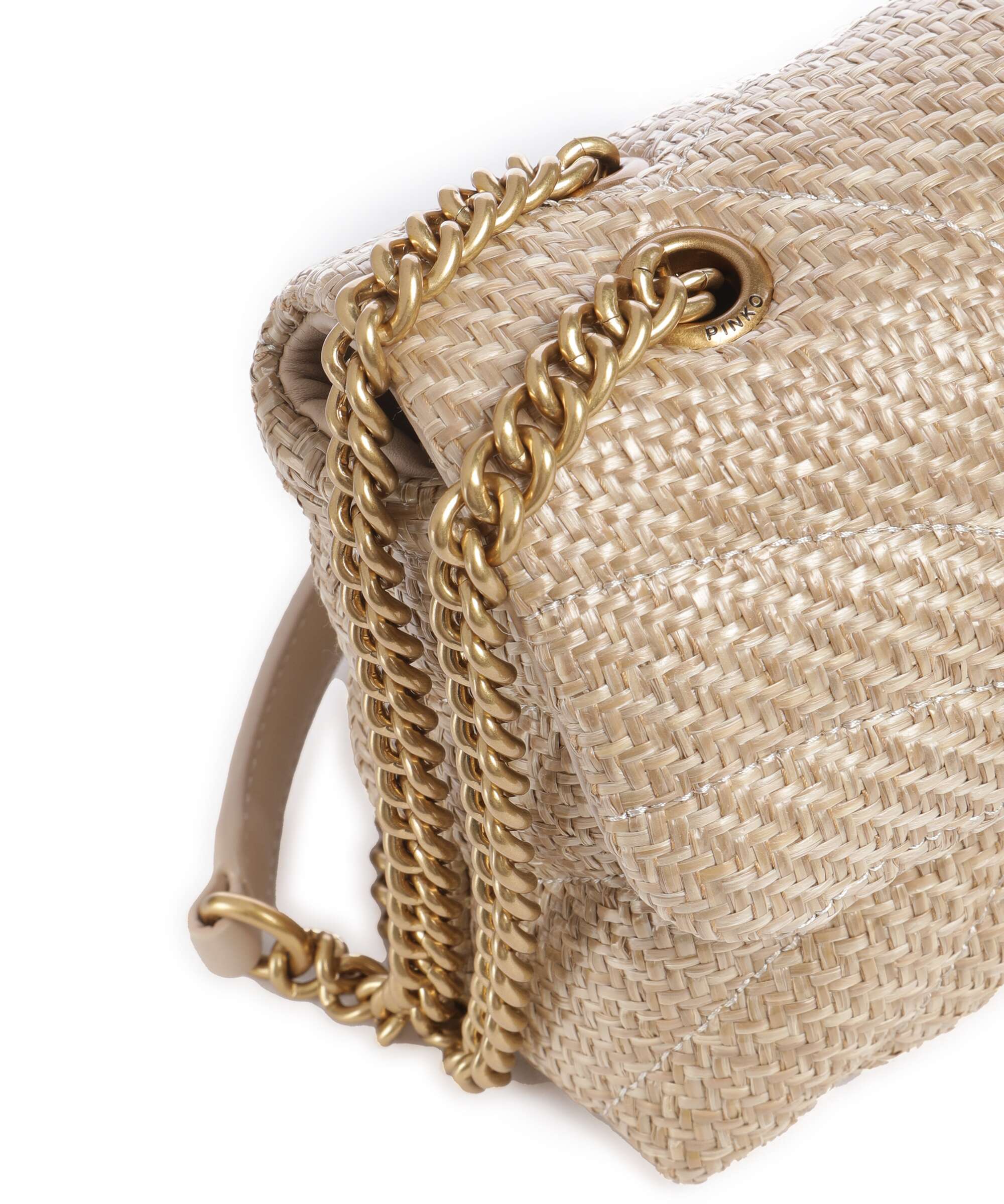 Pinko Love Puff Mini Shoulder bag beige/grigio fumo/antique gold