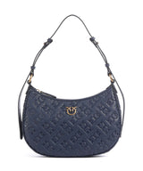 Pinko Half Moon Mini Taška přes rameno blu indaco ombroso/antique gold