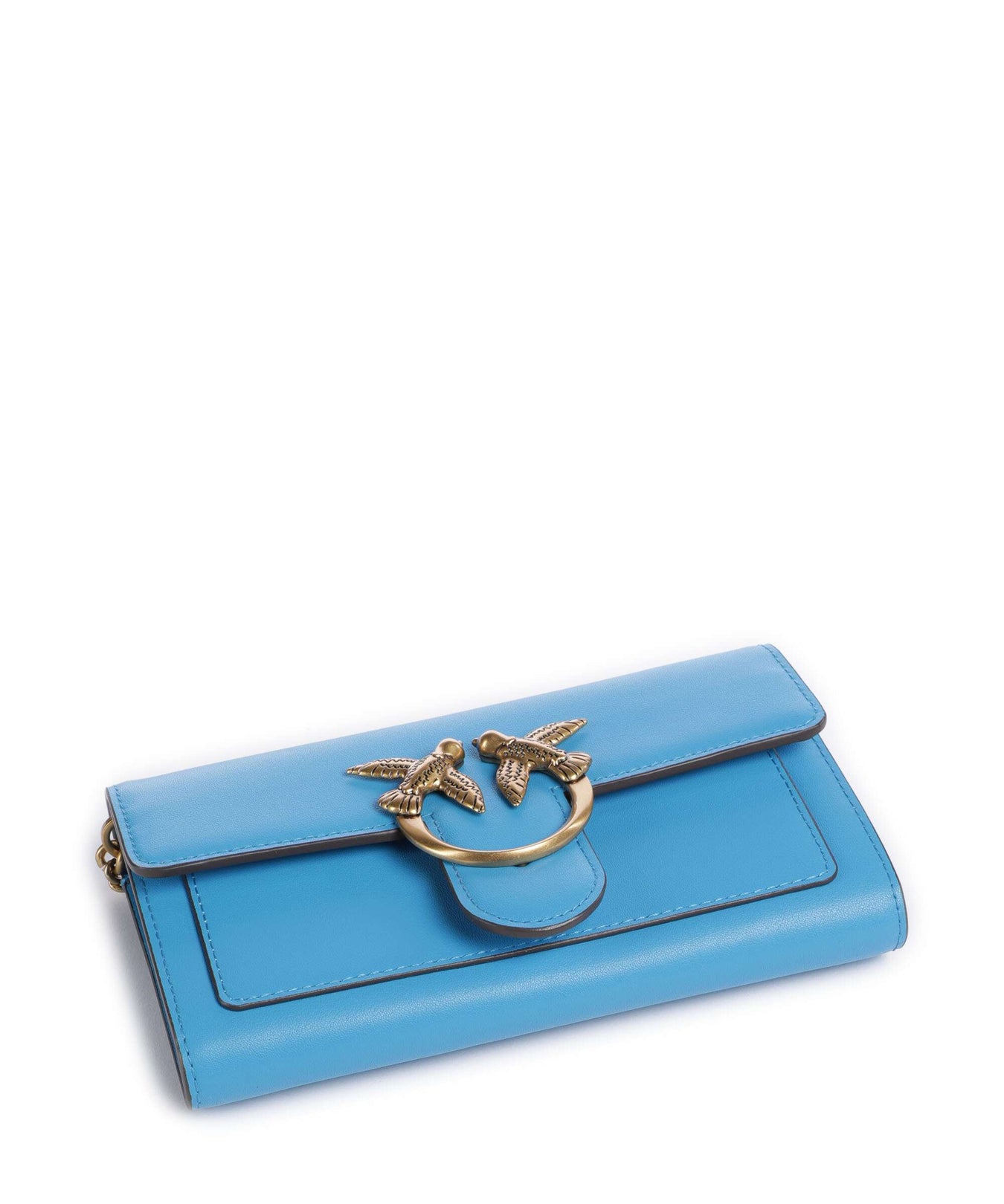 Pinko Love One Wallet azzurro dresda/antique gold
