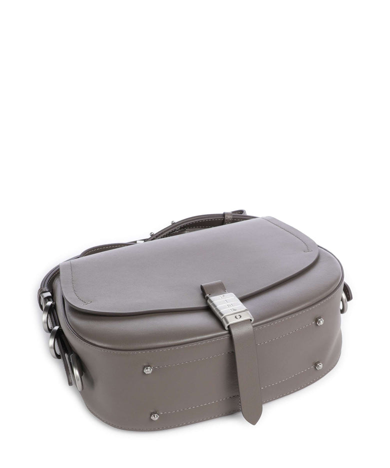 Pinko Saddle Classic Crossbody bag grigio asfalto/matt silver
