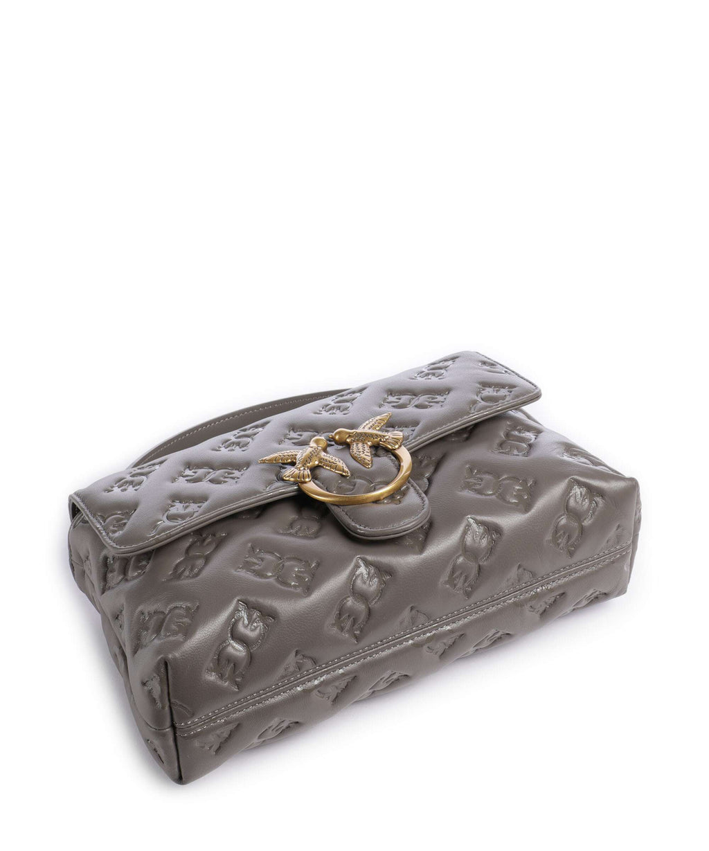 Pinko Love Lady Puff Classic Handbag grigio asfalto/antique gold