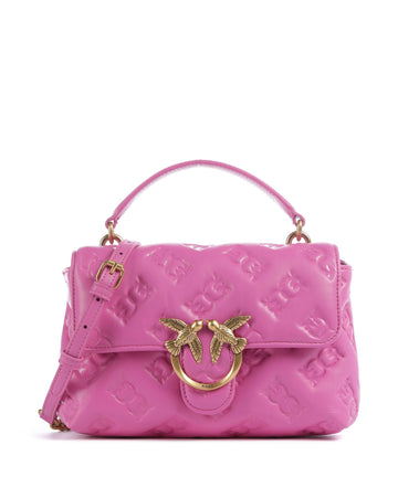 Pinko Love Lady Puff Mini Kabelka rosa flogo/antique gold