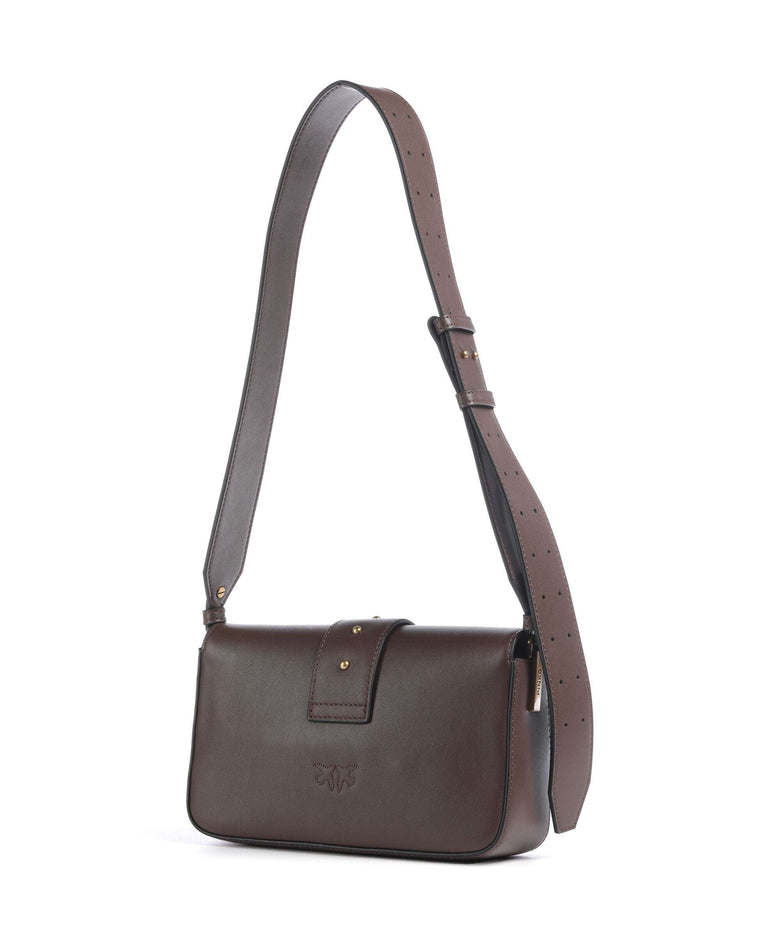 Pinko Love One Mini Slouchy Shoulder bag marrone castano/antique gold