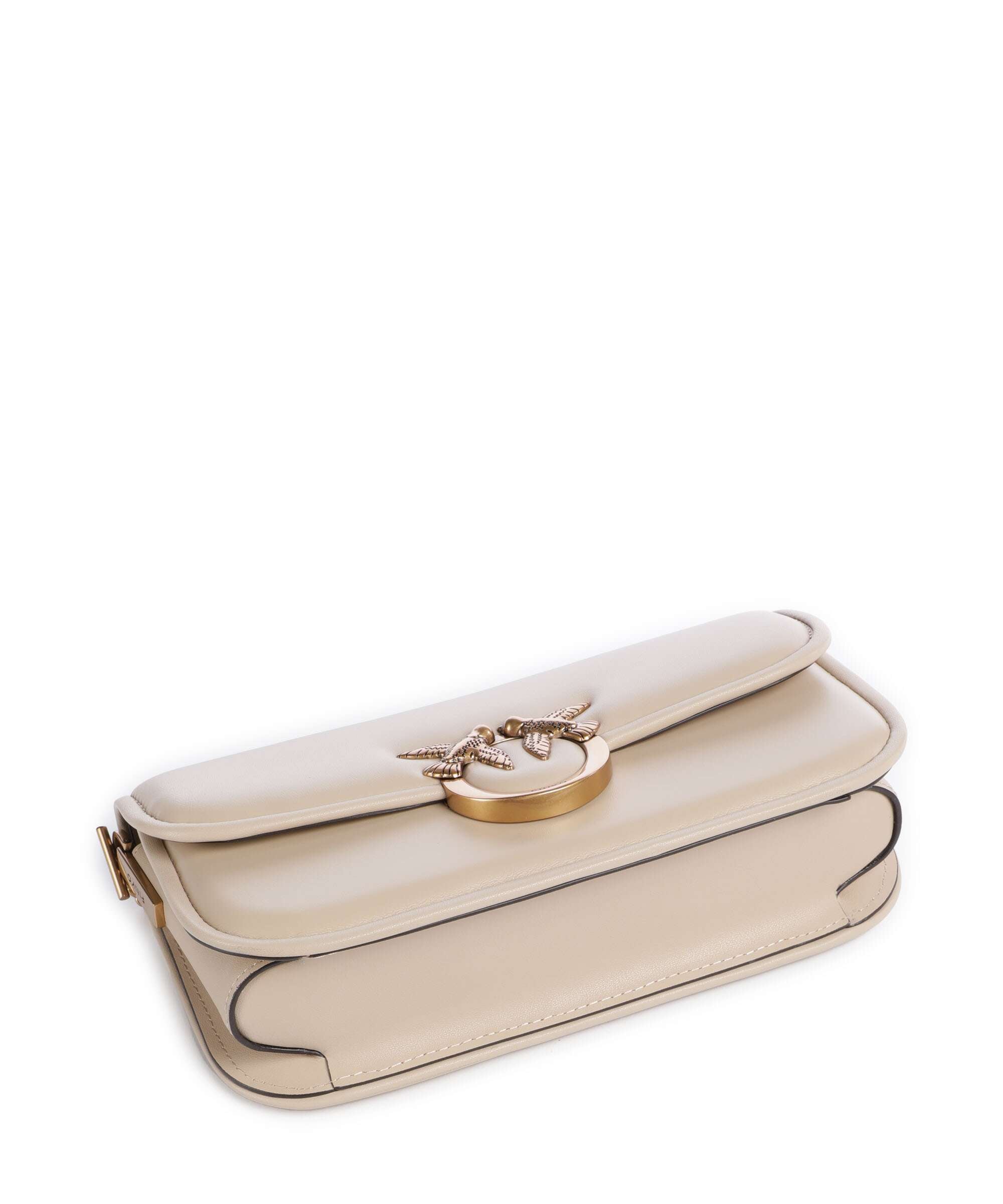 Pinko Love Box Baguette Shoulder bag beige/grigio fumo/antique gold