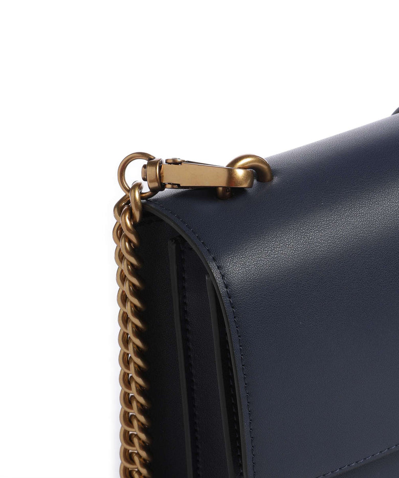 Pinko Love One Classic Crossbody bag blu indaco ombroso/antique gold