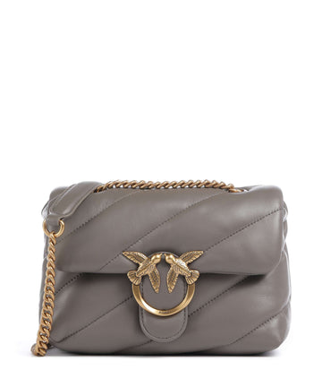 Pinko Love Puff Mini Taška přes rameno grigio asfalto/antique gold