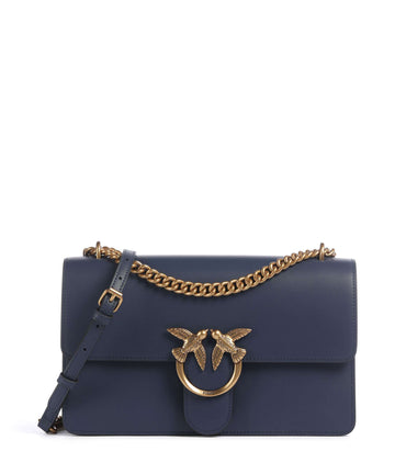 Pinko Love One Classic Taška přes rameno blu indaco ombroso/antique gold