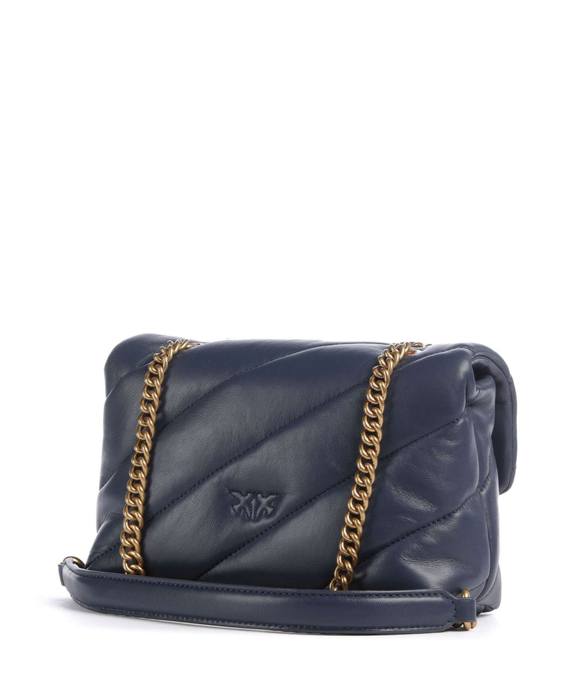 Pinko Love Puff Mini Shoulder bag blu indaco ombroso/antique gold