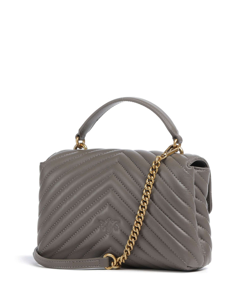 Pinko Love Lady Puff Mini Handbag grigio asfalto/antique gold