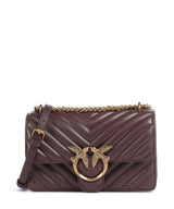 Pinko Love One Mini Taška přes rameno cioccolato amaro/antique gold