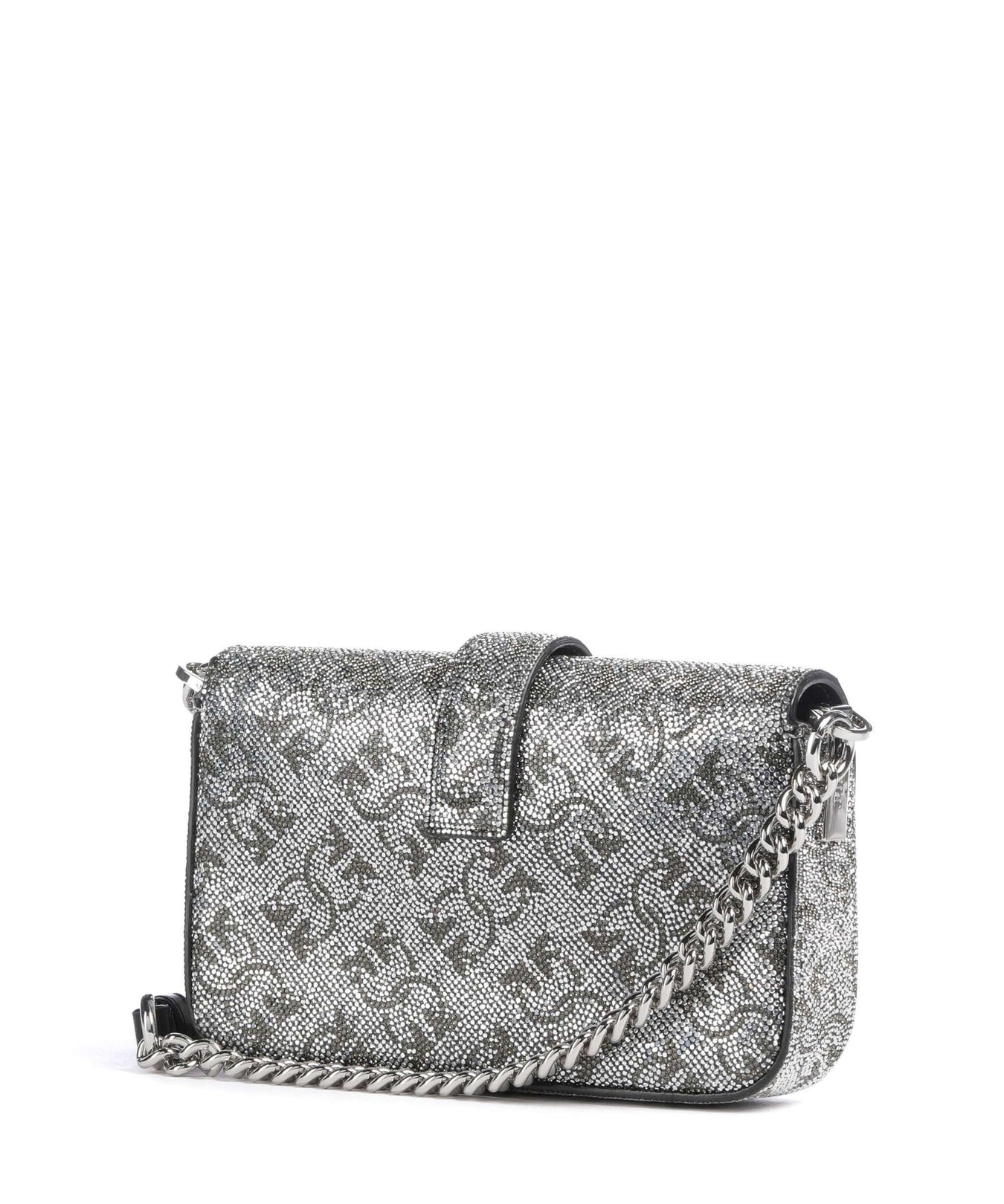 Pinko Love One Baby Slouchy Crossbody bag argento/nickel lucido