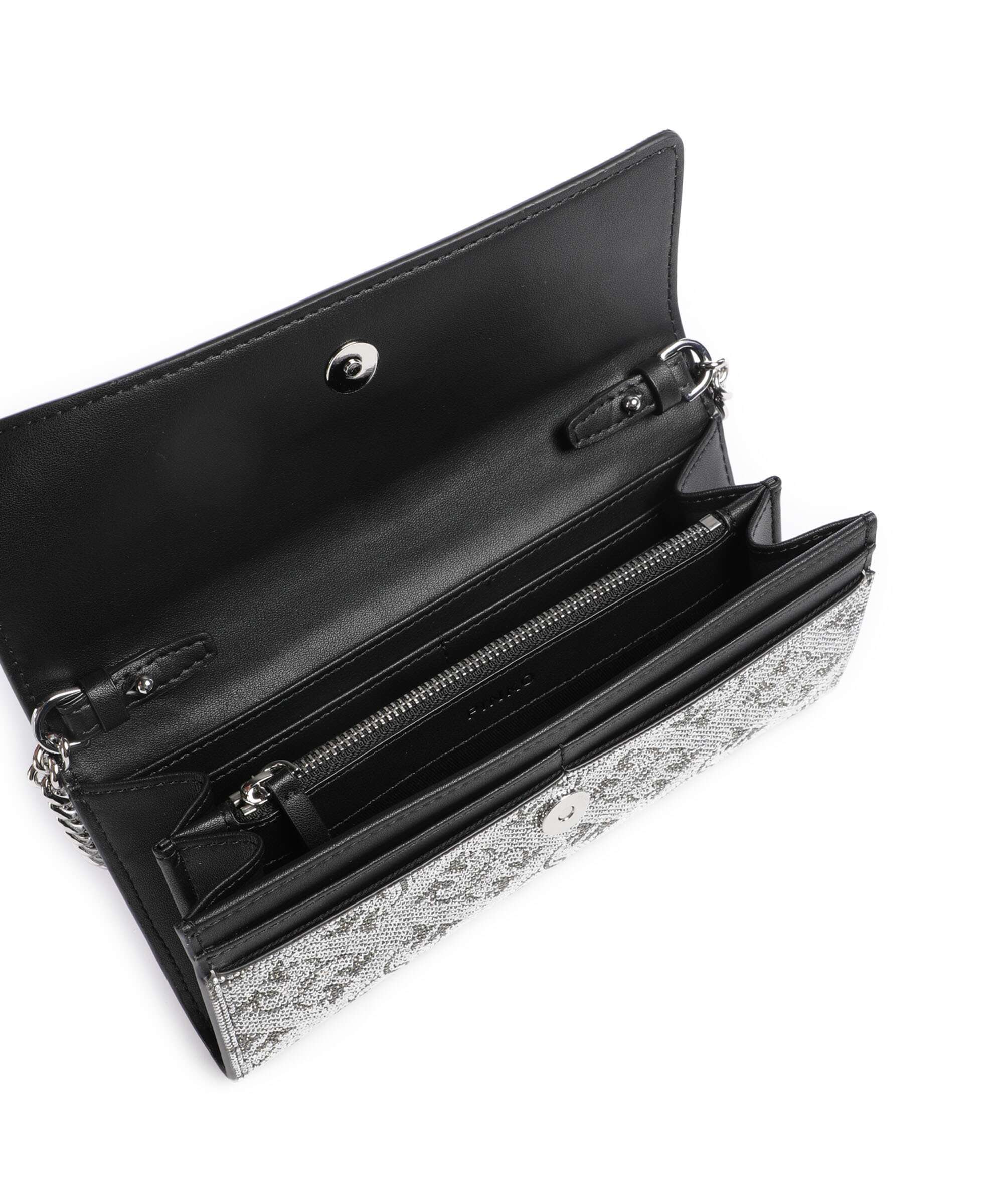 Pinko Love Tiny Birds Crossbody bag argento/nickel lucido