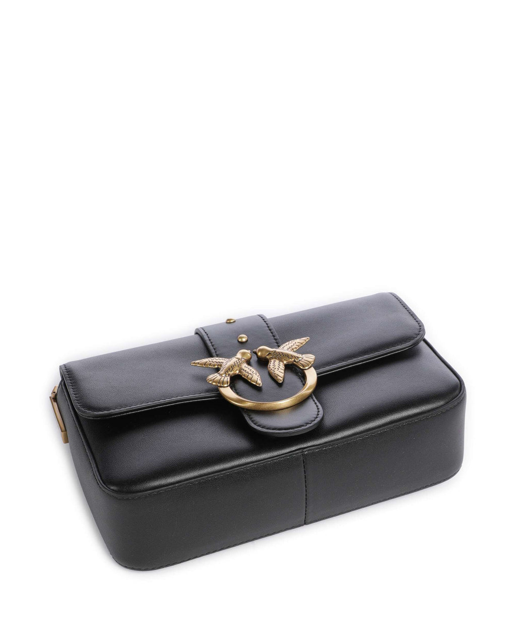 Pinko Love One Mini Slouchy Charms Crossbody bag nero/antique gold