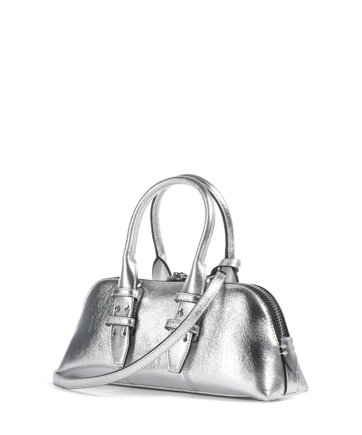 Pinko Bowling Baguette Handbag argento/nickel lucido
