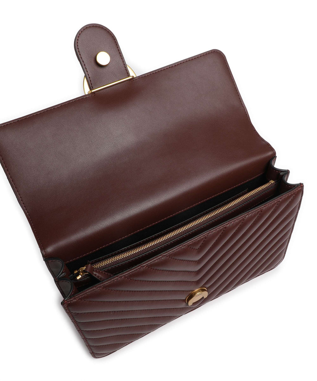 Pinko Love One Classic Shoulder bag rosso vino/antique gold