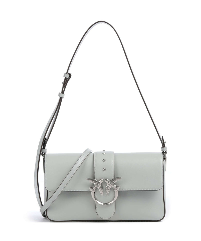 Pinko Love One Classic Slouchy Shoulder bag grigio perla/old silver