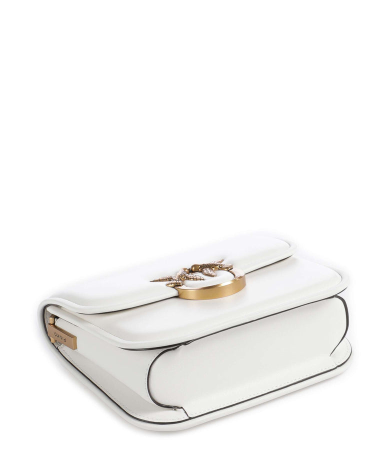 Pinko Love One Mini Crossbody bag bianco nembo/antique gold