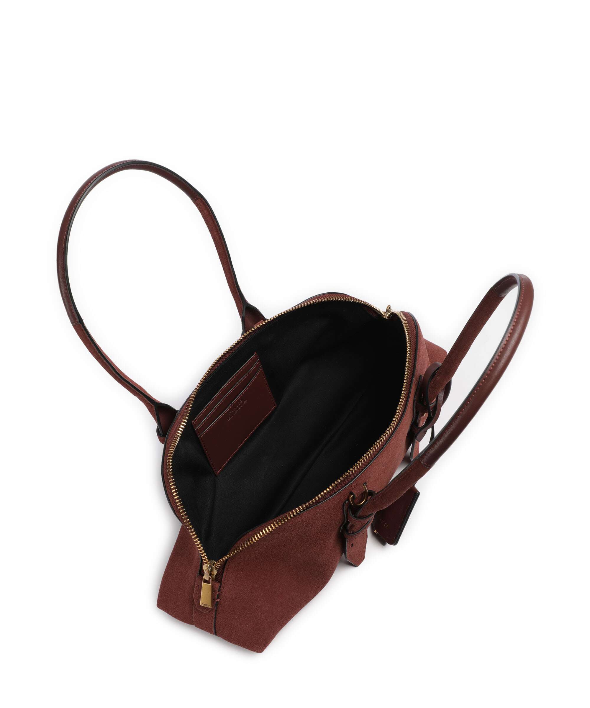 Pinko Bowling Horizontal Big Shoulder bag burgundy wine/antique gold
