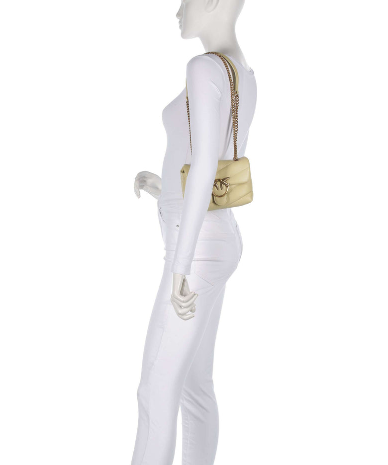 Pinko Love Puff Baby Shoulder bag giallo vaniglia/antique gold