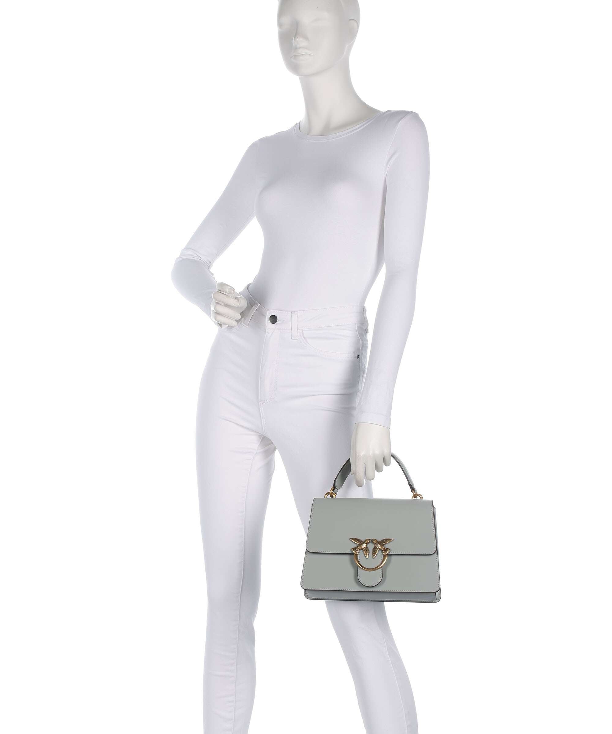 Pinko Love One Classic Handbag grigio perla/antique gold