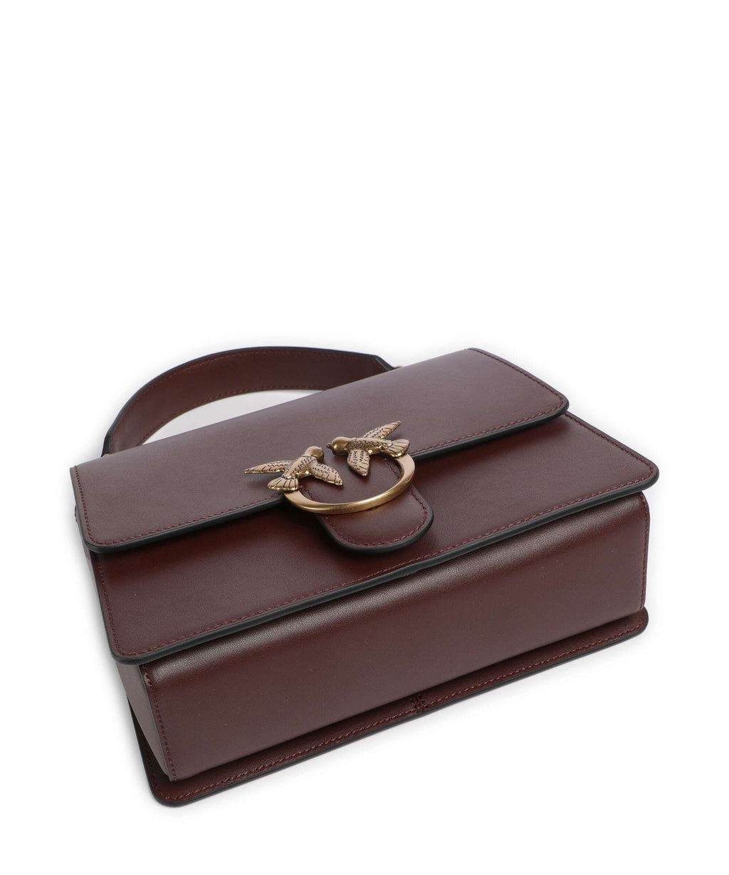 Pinko Love One Classic Handbag burgundy wine/antique gold