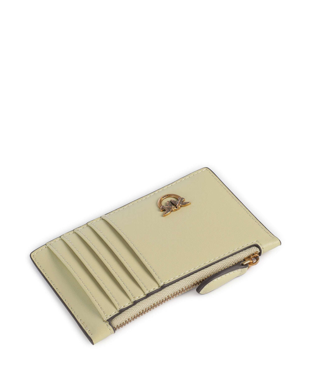 Pinko Airone Credit card holder giallo vaniglia/antique gold