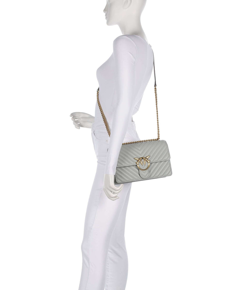 Pinko Love One Classic Shoulder bag grigio perla/antique gold