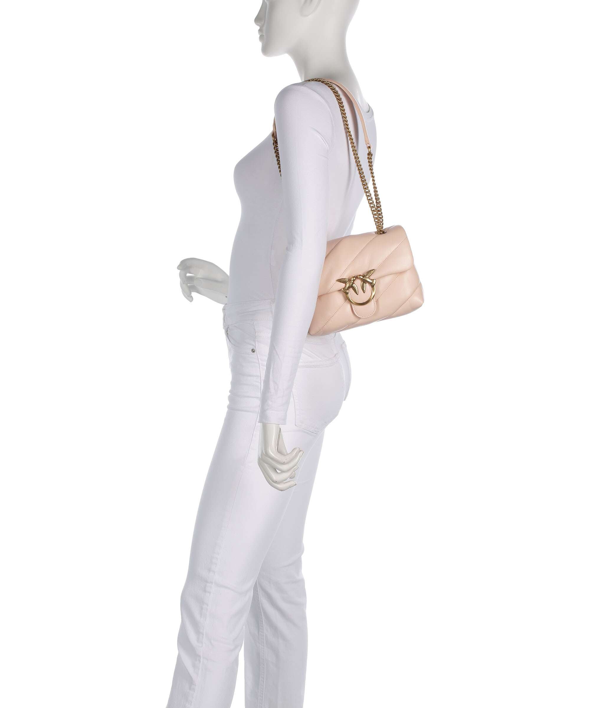 Pinko Love Puff Mini Shoulder bag light pink/antique gold