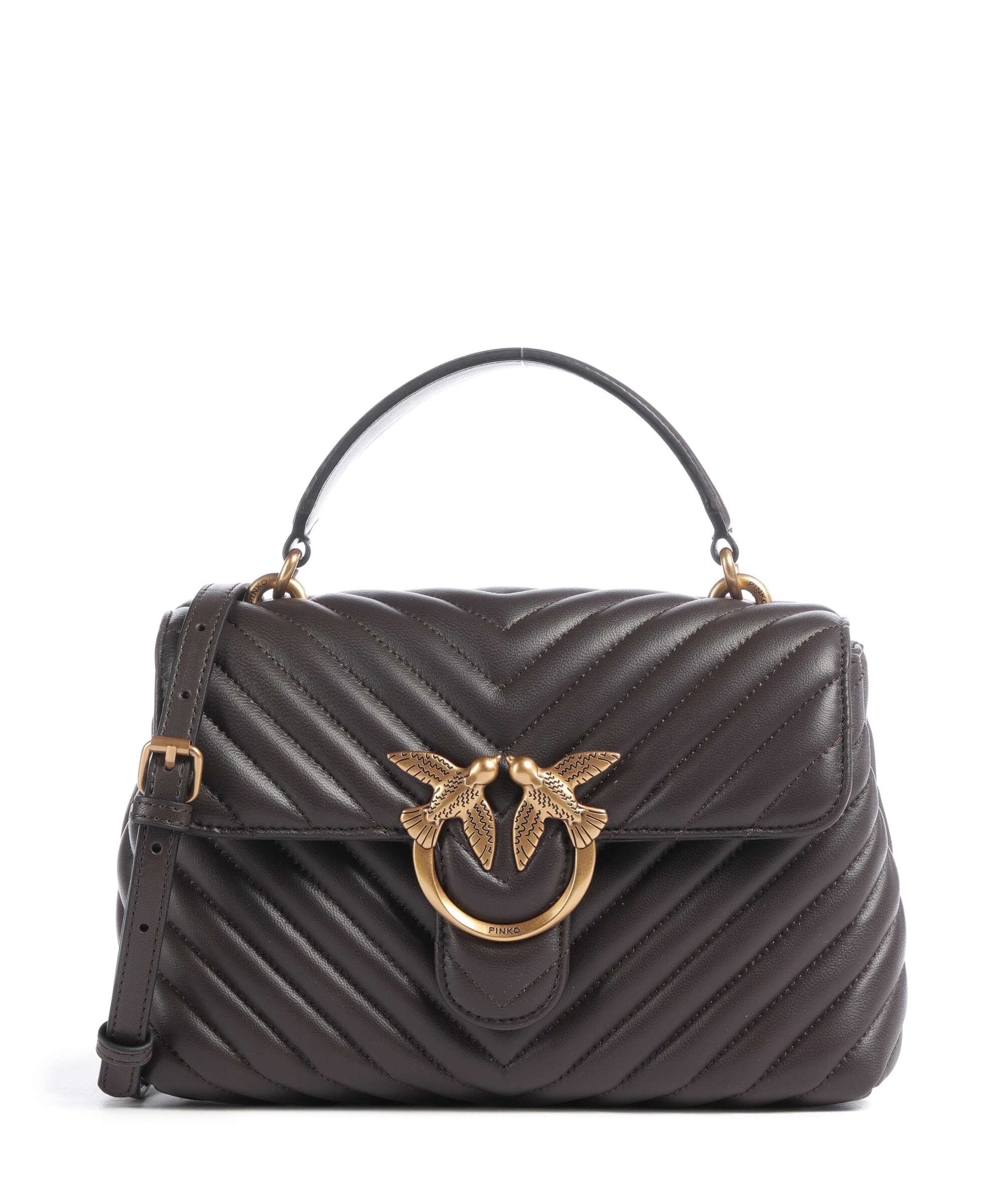 Pinko Love Lady Puff Mini Handbag marrone marasca/antique gold