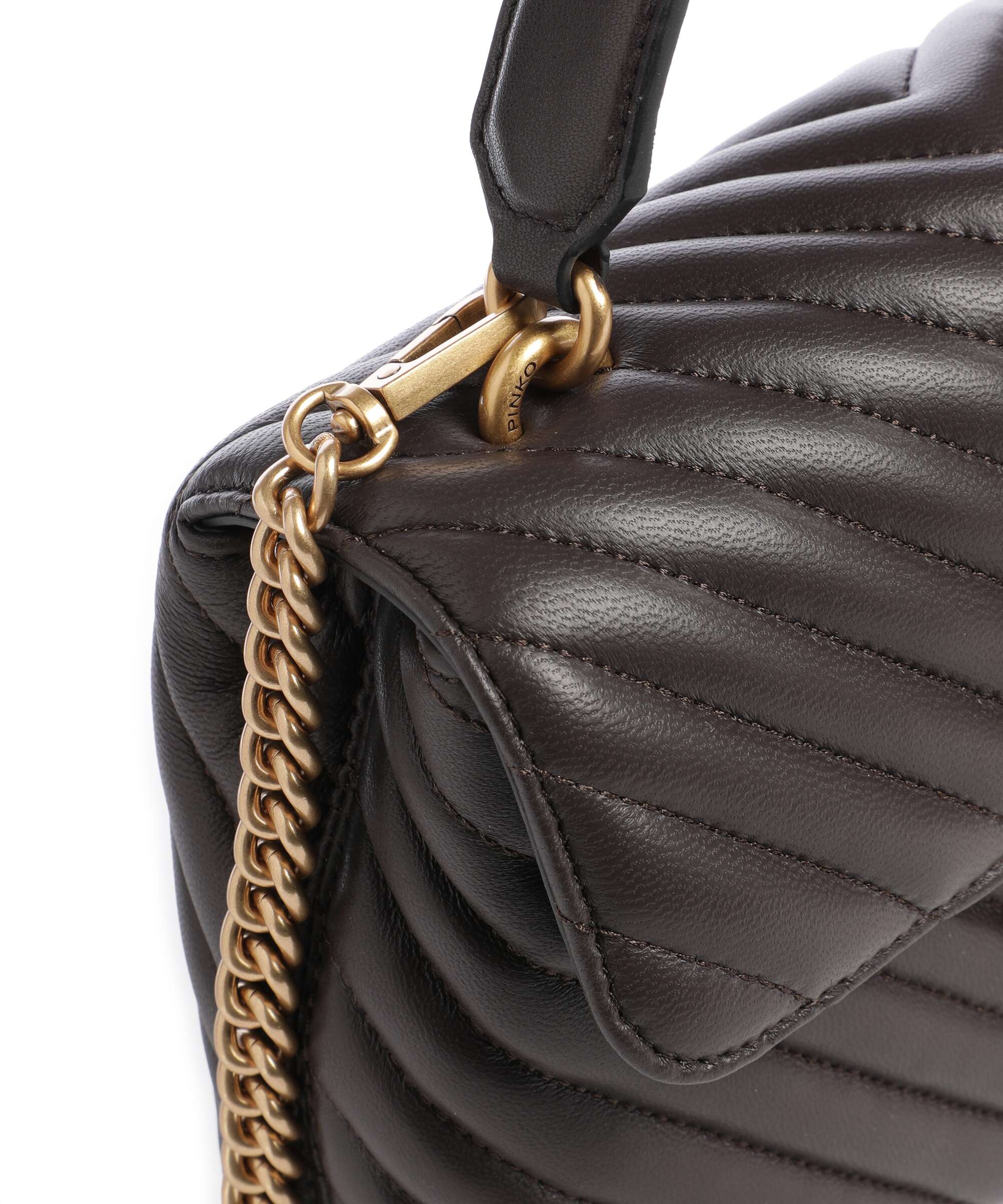 Pinko Love Lady Puff Mini Handbag marrone marasca/antique gold