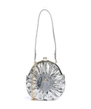 Vivienne Westwood Rosie Frame Metallic Crinkle Kabelka přes rameno silver