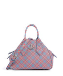 Vivienne Westwood Yasmine Saffiano Printed Small Kabelka blue/orange tartan