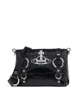 Vivienne Westwood Kim Embossed Croc Kabelka přes rameno black