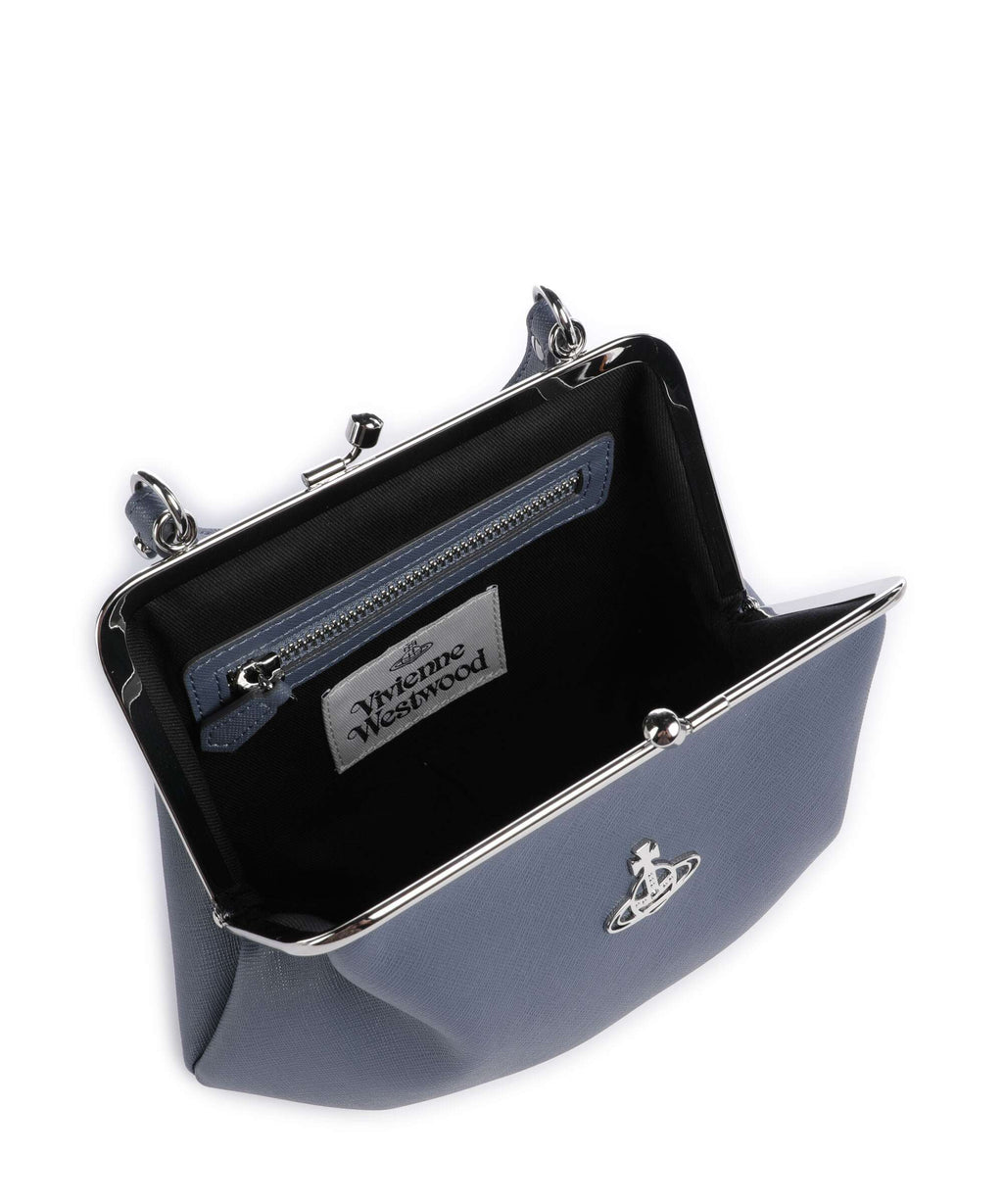 Vivienne Westwood Granny Frame Saffiano Handbag denim blue