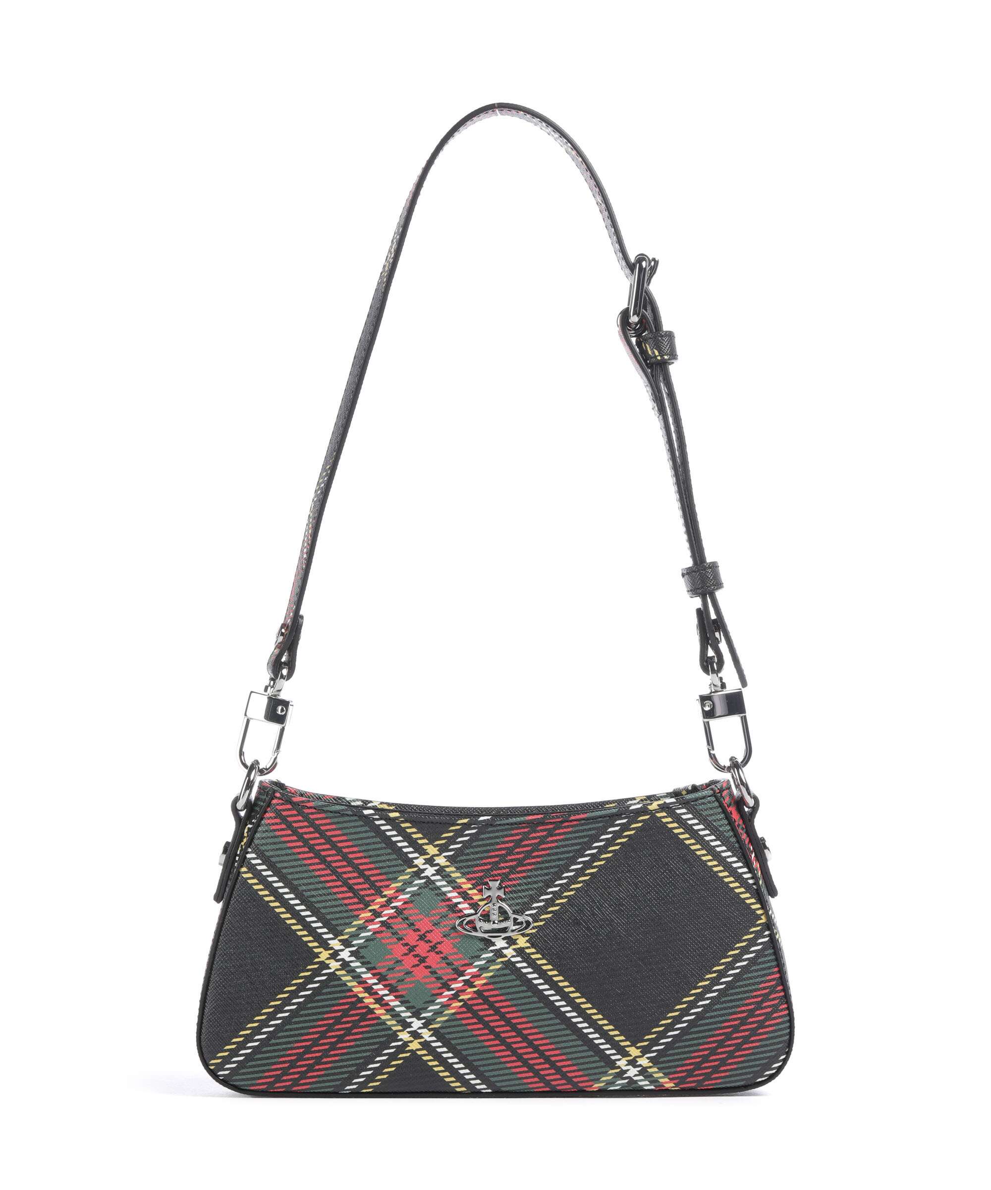 Vivienne Westwood Tasha Saffiano Printed Shoulder bag chelsea tartan