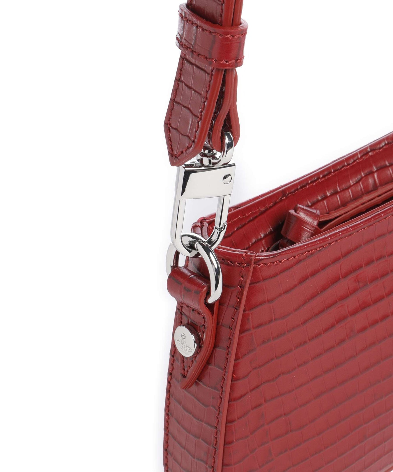 Vivienne Westwood Tasha Embossed Croc Mini Shoulder bag red
