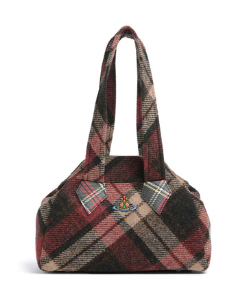 Vivienne Westwood Archive Harris Tweed Check Medium Taška přes rameno light check