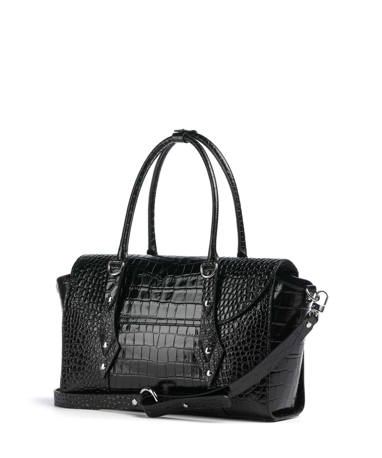Vivienne Westwood Bettina Embossed Croc Medium Tote bag black